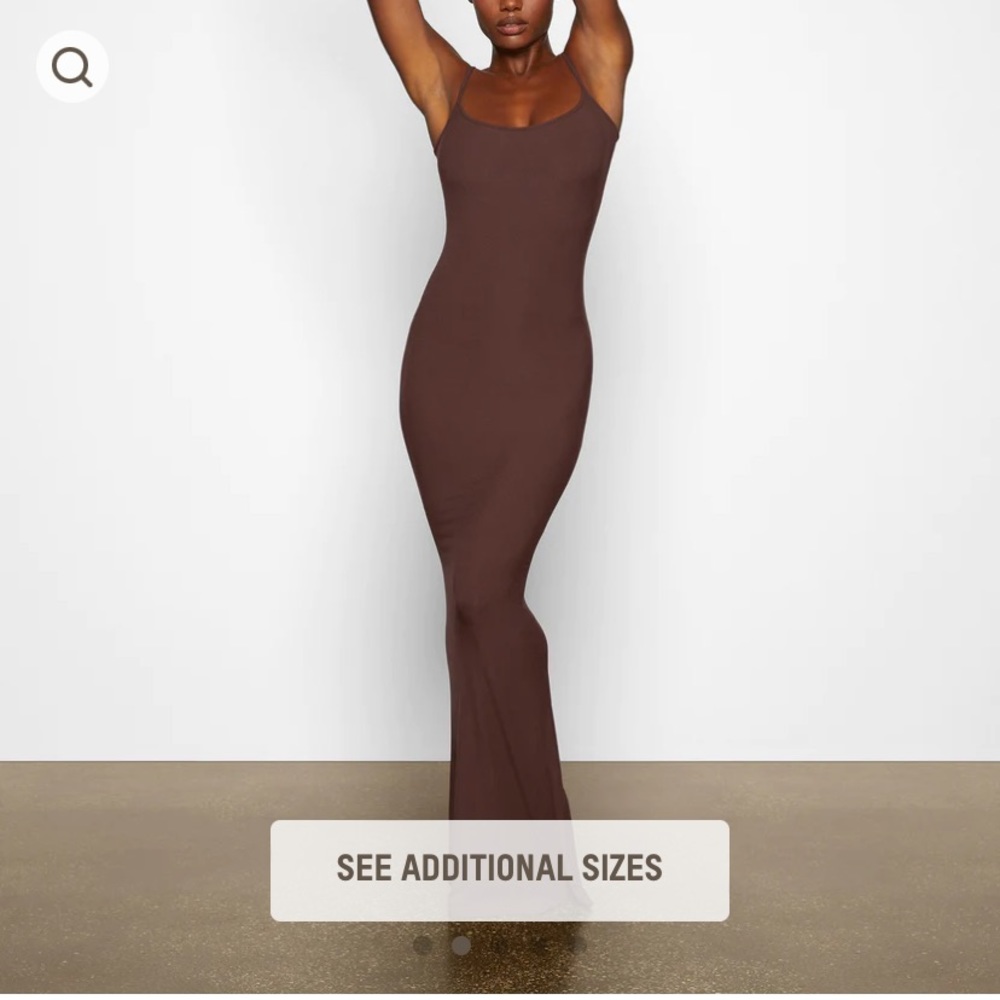 Skims Soft Lounge Slip Dress in Cocoa